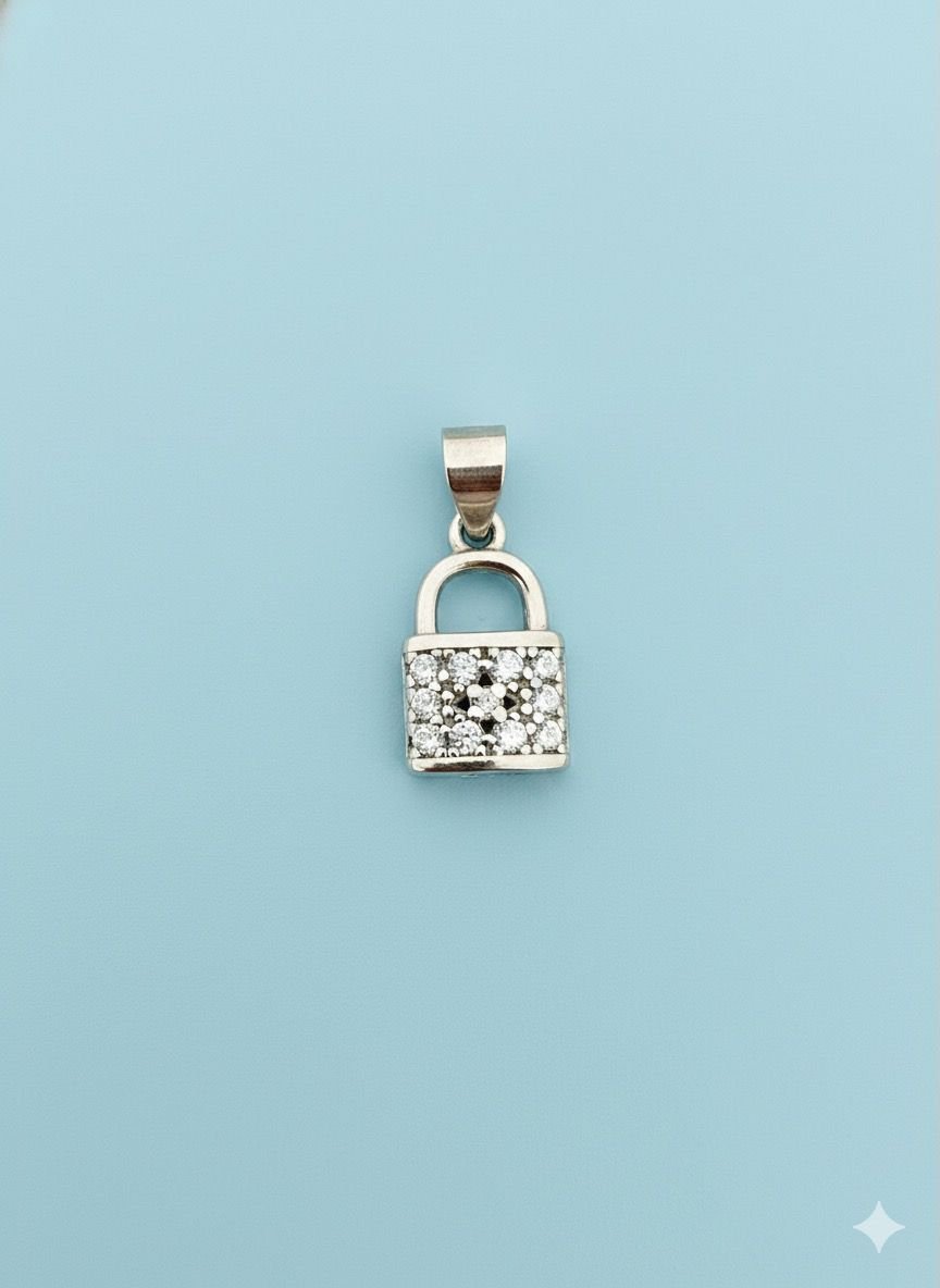 92.5 Silver Quirky Charms Love You Lock  Pendant